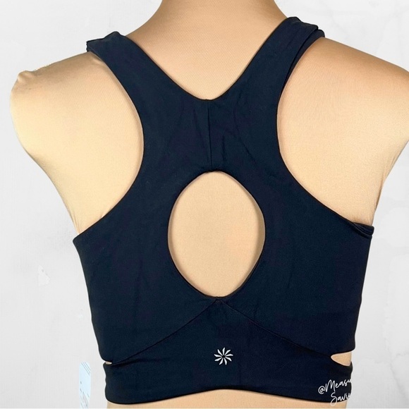 Athleta [NWT Small] Conscious Crop Black Cut-Out Sports Bra - Picture 5 of 11